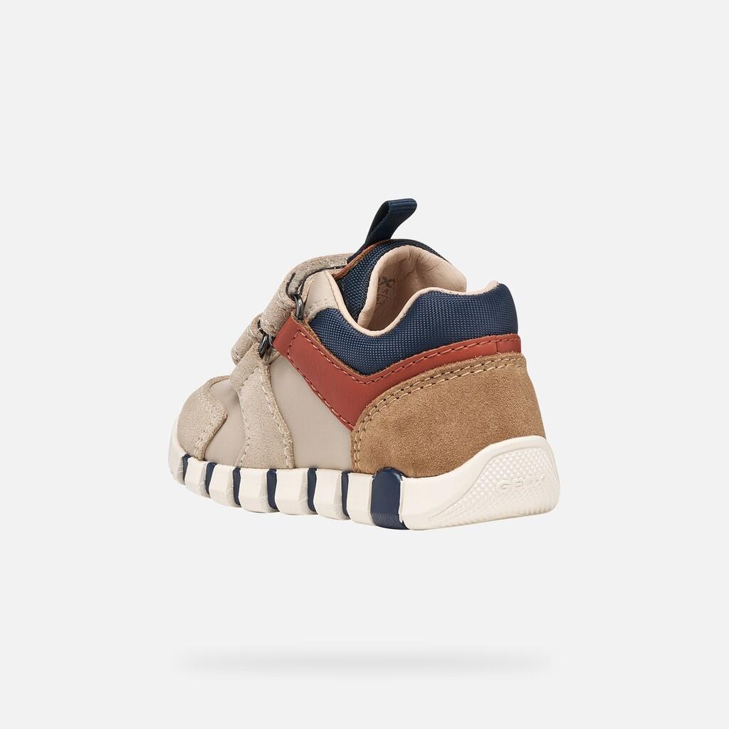 Premiers Pas Bébé Garçon B IUPIDOO BOY Beige Clair/Orange 4/7