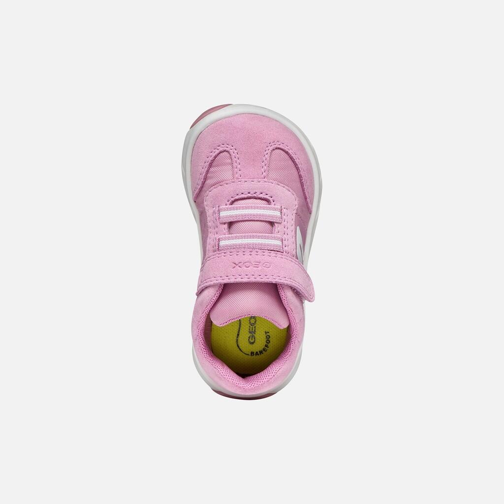 Baskets Bébé Fille FOOT-RUN BABY GIRL Rose Foncé/Blanc 7/7