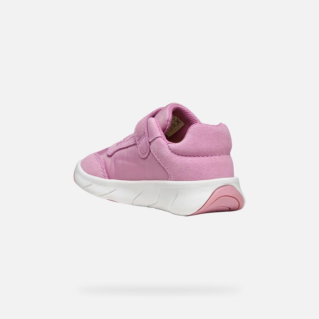 Baskets Bébé Fille FOOT-RUN BABY GIRL Rose Foncé/Blanc 5/7