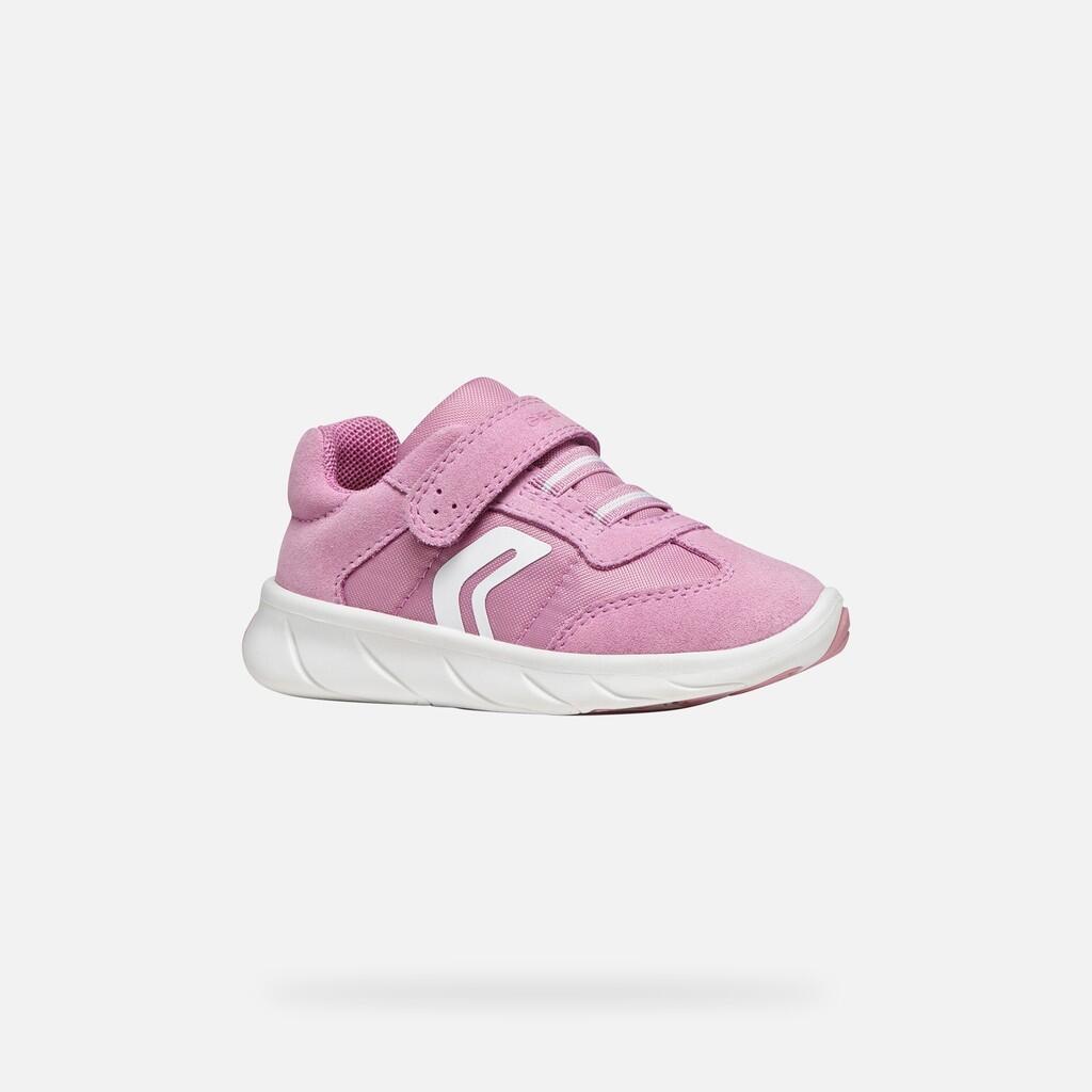 Baskets Bébé Fille FOOT-RUN BABY GIRL Rose Foncé/Blanc 4/7