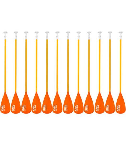 12er Pack SUP Paddel Aluminium 2-teilig Verstellbar 165-210 cm Mango
