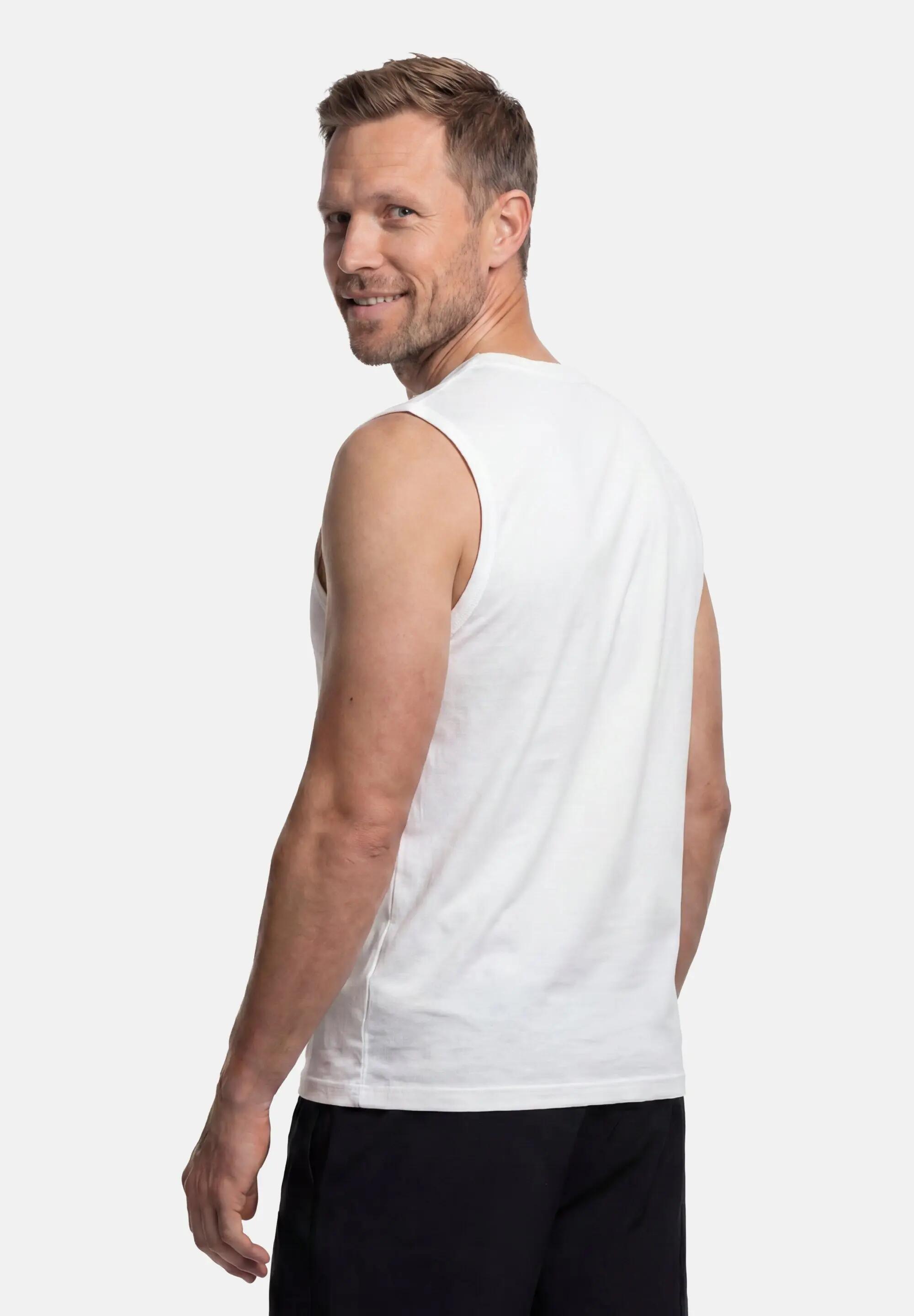 Heren lichtgewicht mesh hardloop tanktop gerecycled polyester Polygiene 3/5