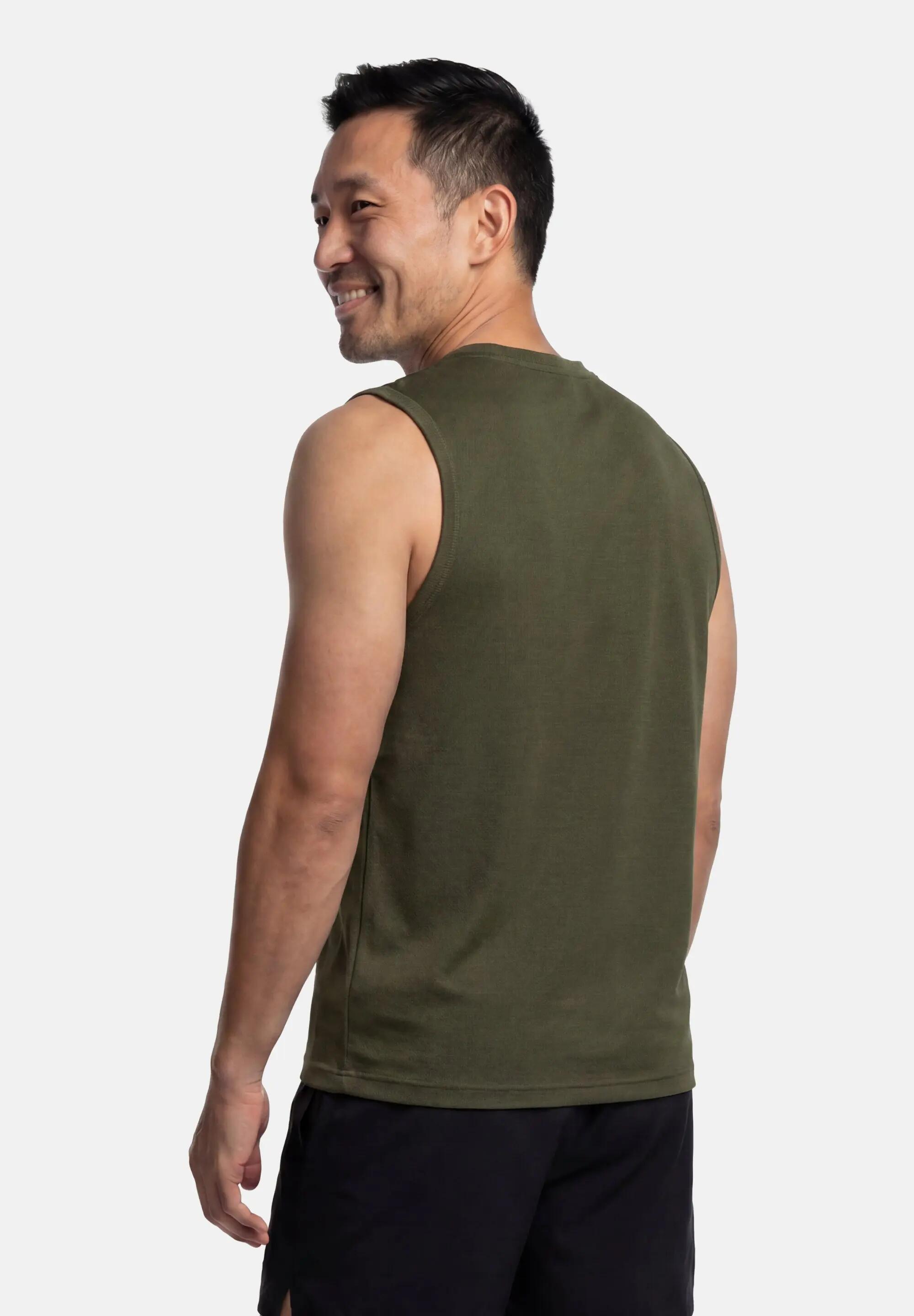 Canotta da running in mesh leggero uomo poliestere riciclato Polygiene 3/5
