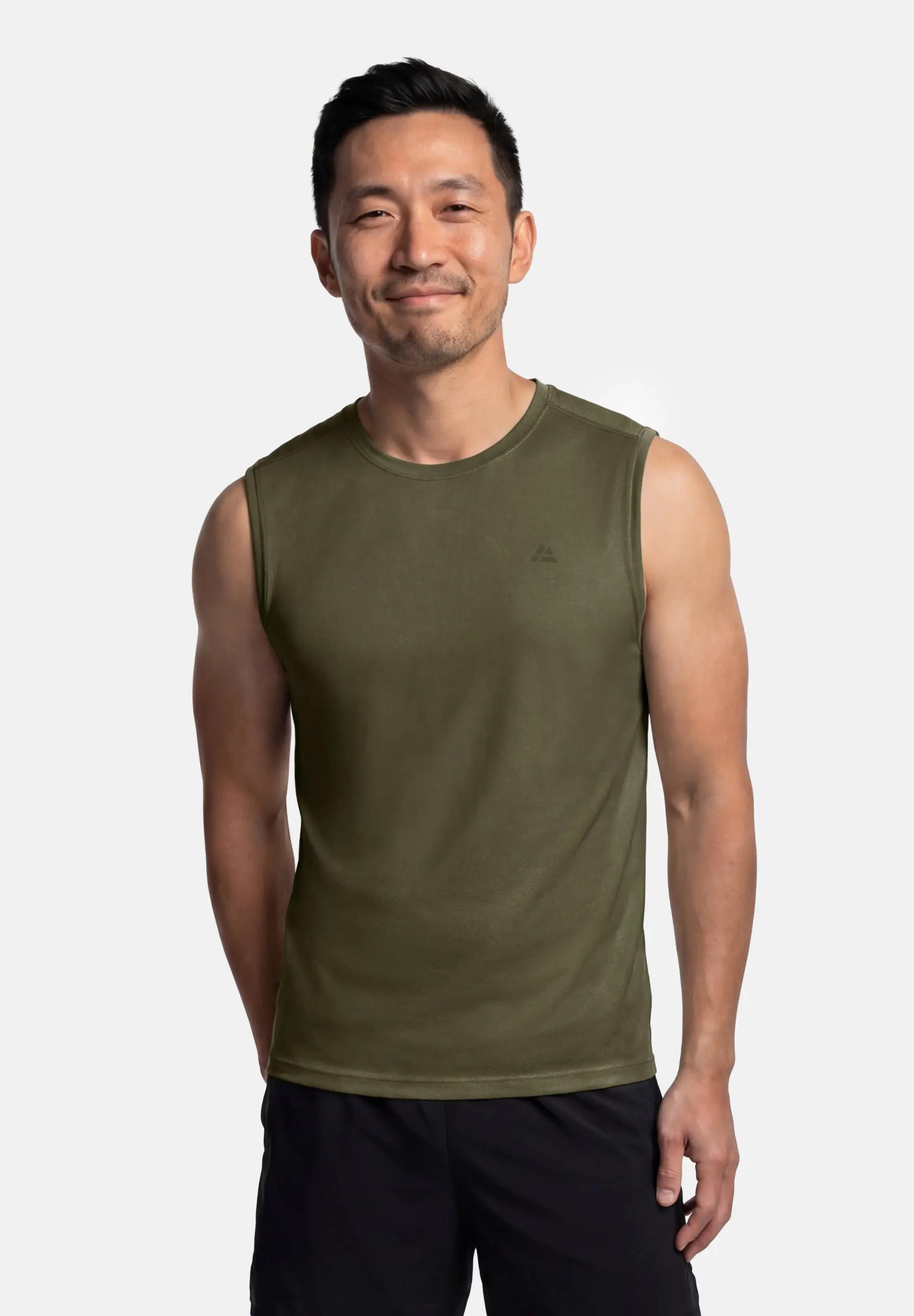 Canotta da running in mesh leggero uomo poliestere riciclato Polygiene 2/5