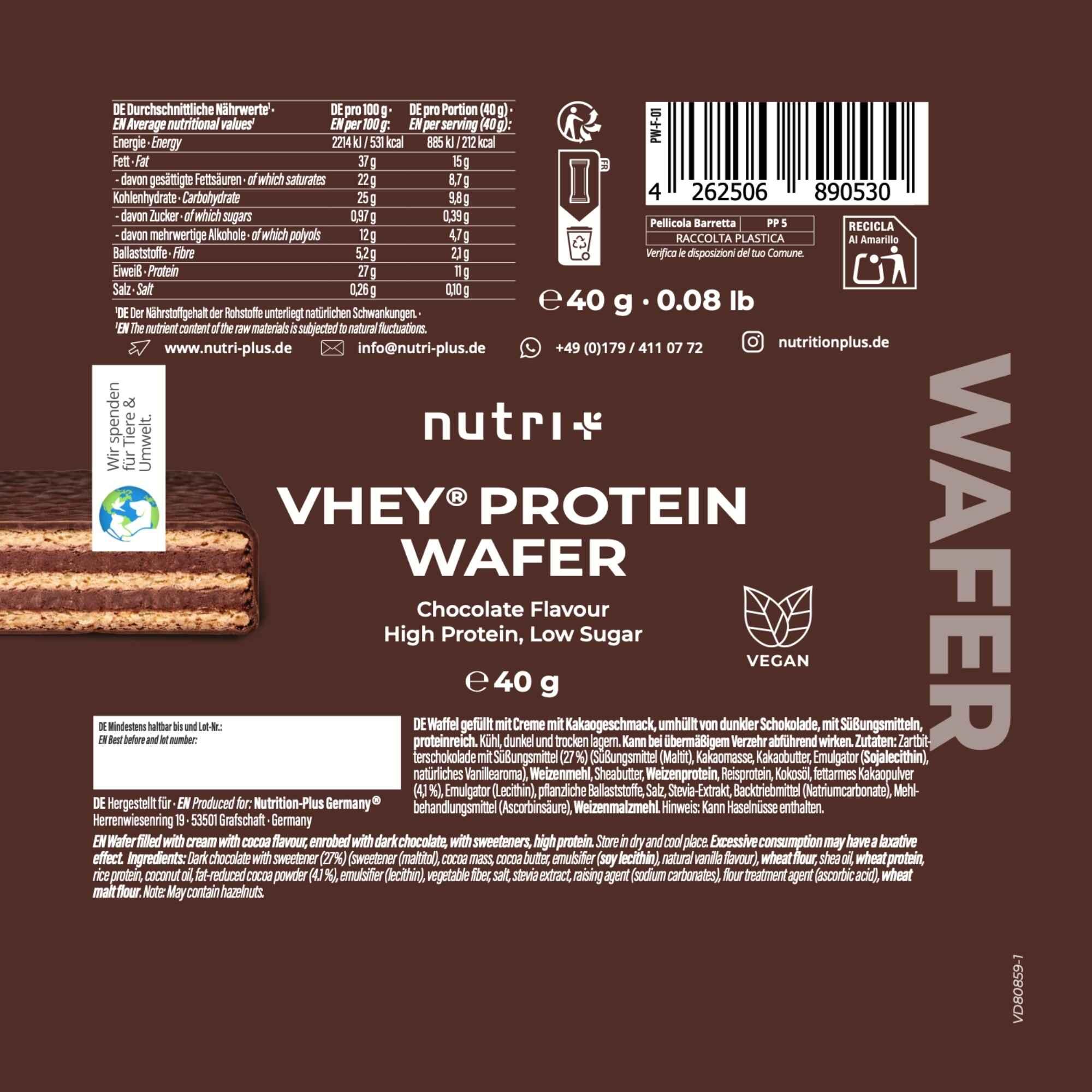 VHEY® Protein Wafer 40 g - 12er Box 2/5