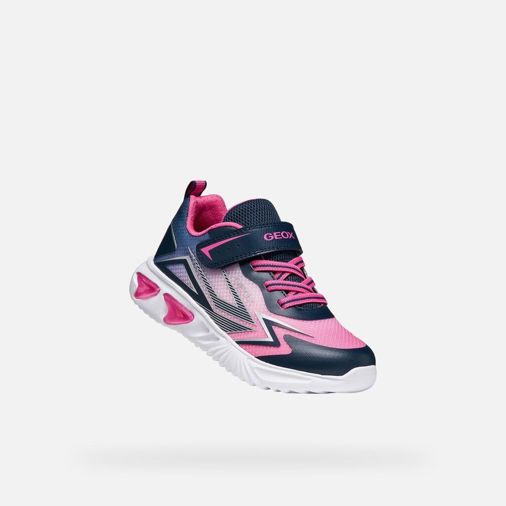 Baskets Fille J ASSISTER GIRL Bleu Marine/Fuchsia 5/7