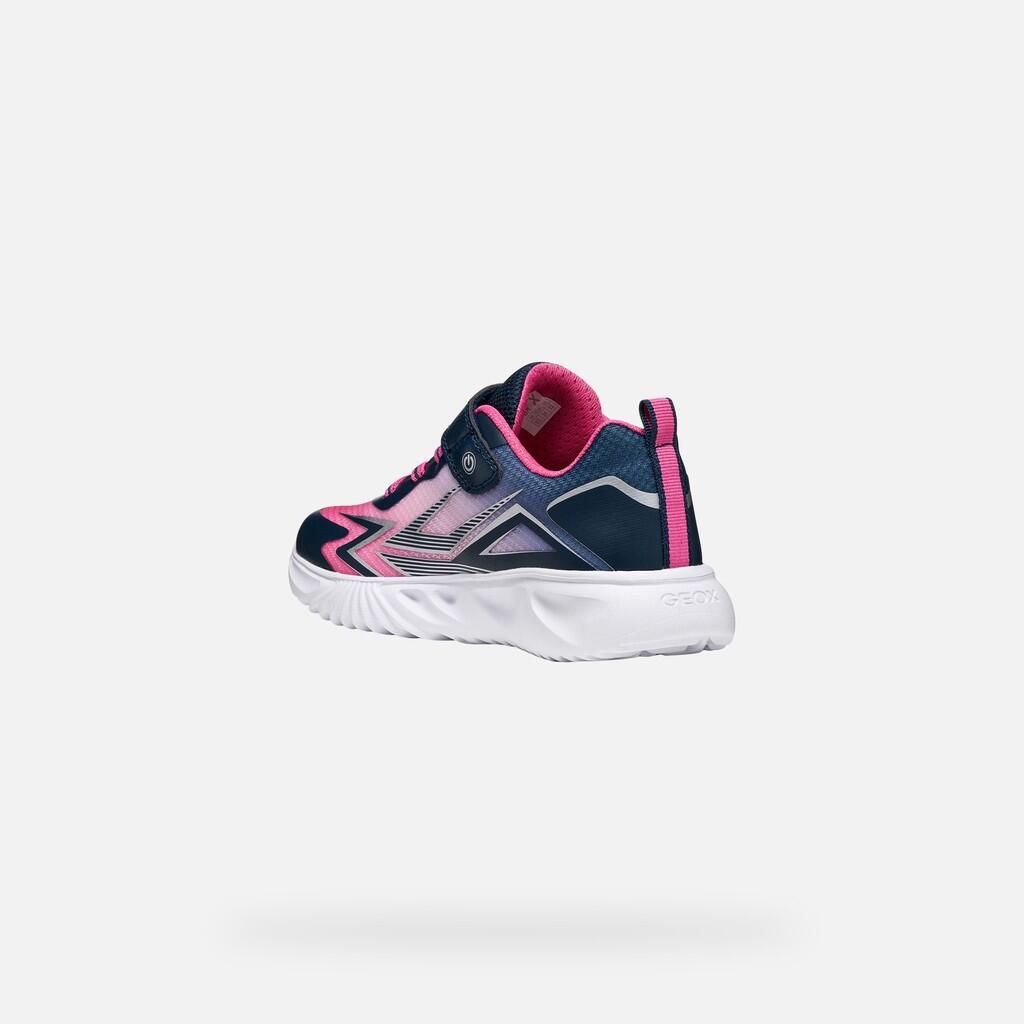 Baskets Fille J ASSISTER GIRL Bleu Marine/Fuchsia 4/7
