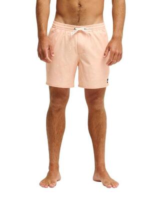 Zwembroek stretch printed volley 16 blau heren