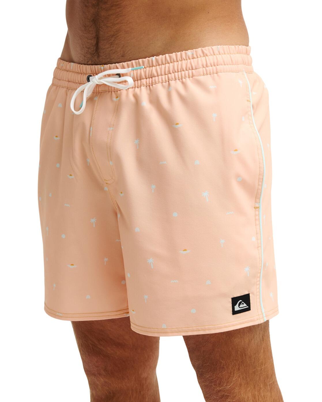 Zwembroek STRETCH PRINTED VOLLEY 16 Blau Heren 4/4