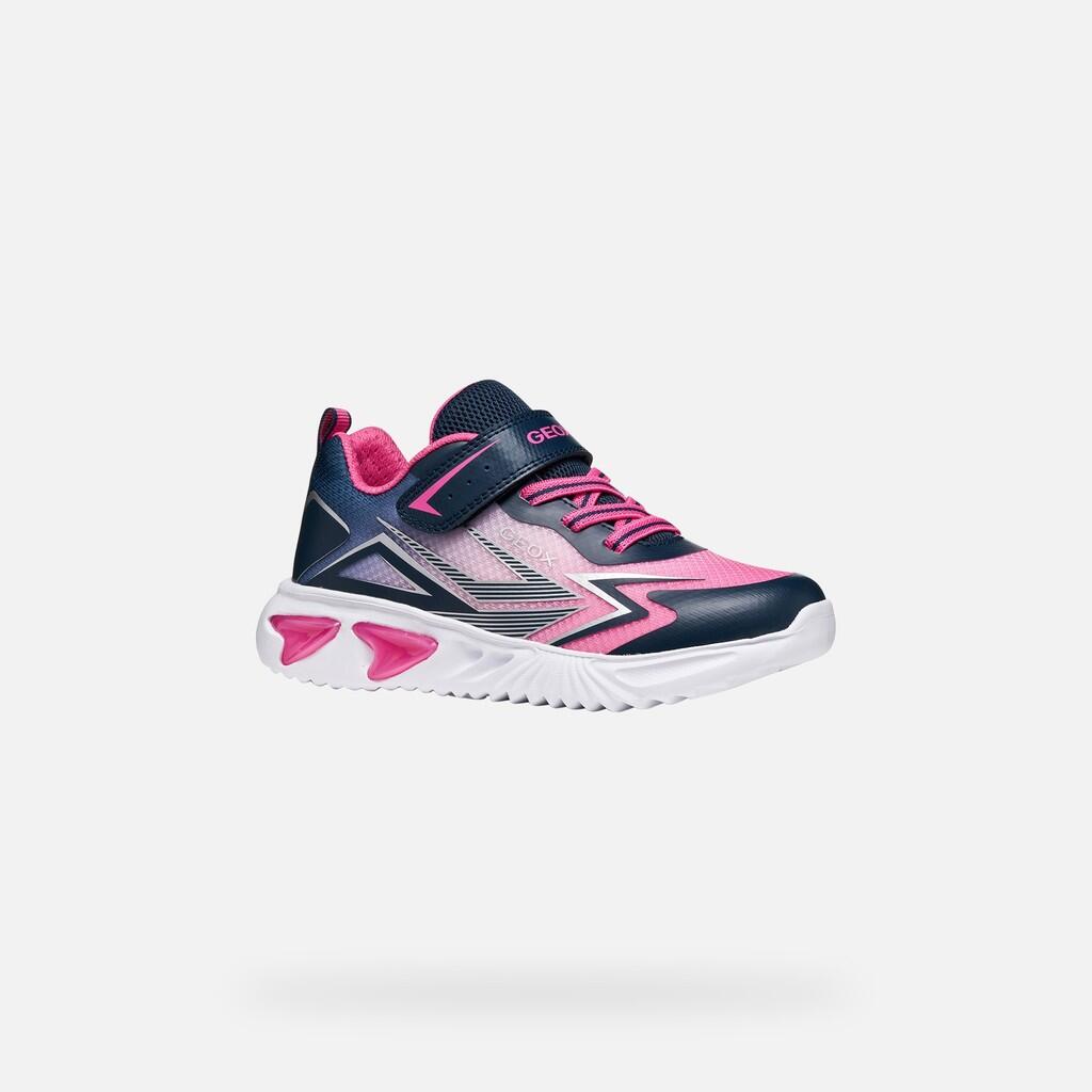 Baskets Fille J ASSISTER GIRL Bleu Marine/Fuchsia 3/7