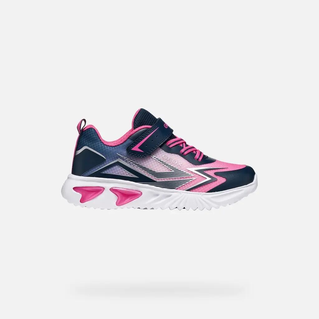 Baskets Fille J ASSISTER GIRL Bleu Marine/Fuchsia 2/7