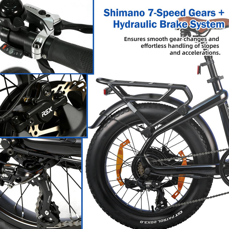 Bicicletă electrică TTGO F8 Pedelec City, transmisie cu 7 viteze