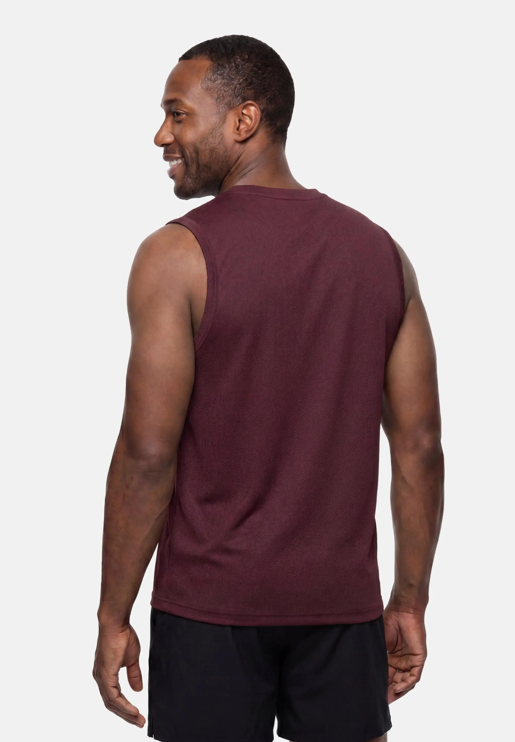 Débardeur de running mesh léger homme polyester recyclé Polygiene 3/5