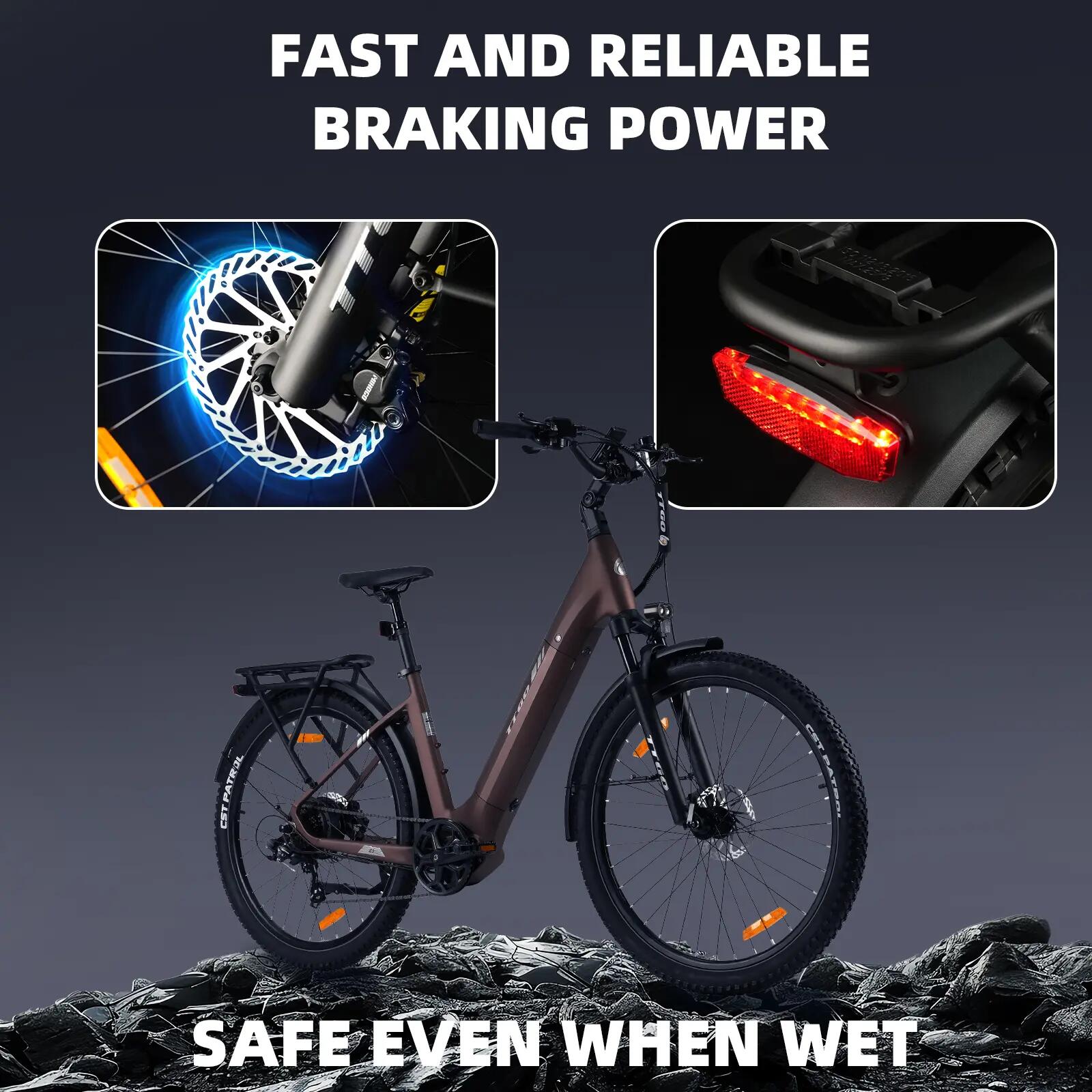 Elektrische fiets voor volwassenen TTGO Z3 batterij 48V 15Ah banden 27,5 inch 8/15