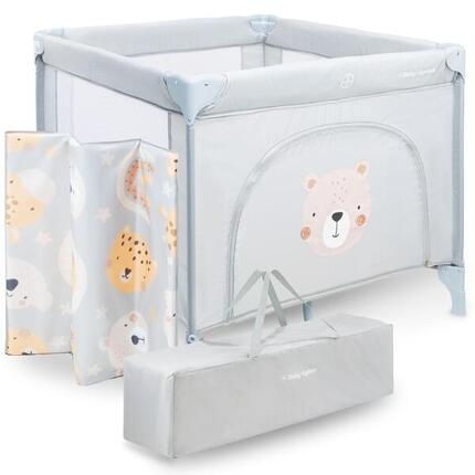 Parc de jeux - unisexe - pliable, matelas inclus - gris