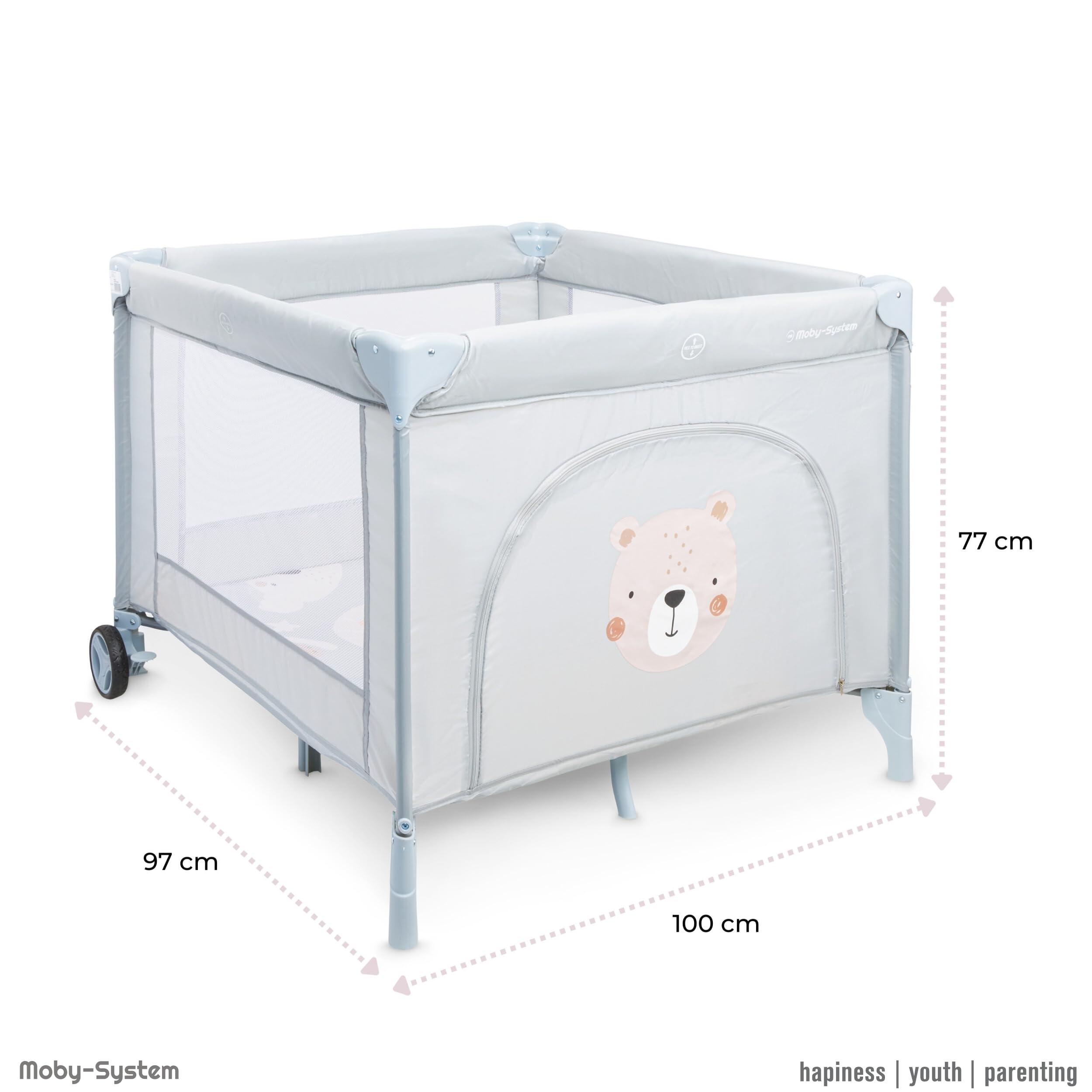 Speelruimte - unisex - opvouwbaar, inclusief matras - grijs 5/8