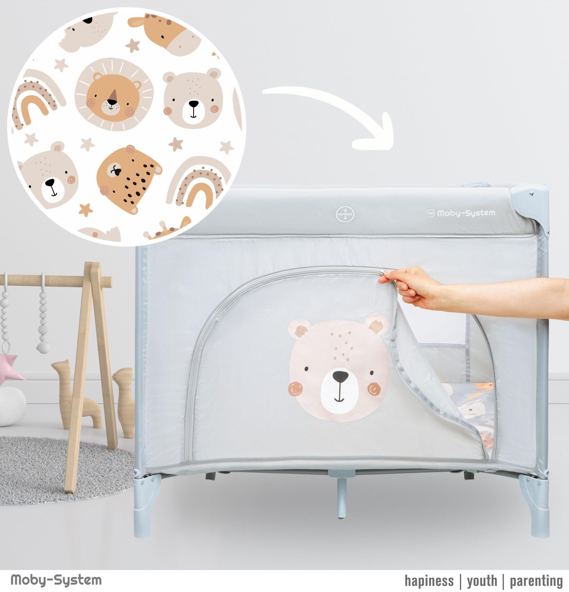 Speelruimte - unisex - opvouwbaar, inclusief matras - grijs 4/8