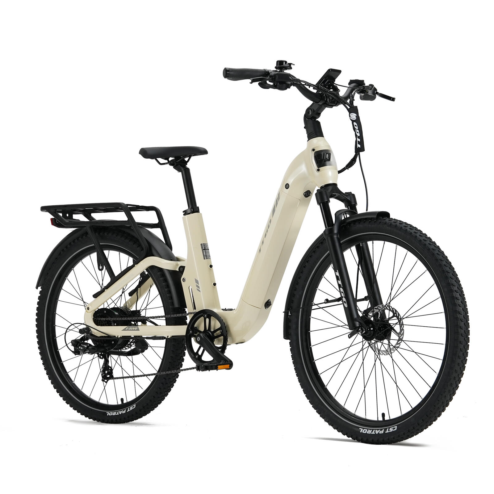 TTGO E-SUVO Rower elektryczny dla kobiet, pełne zawieszenie