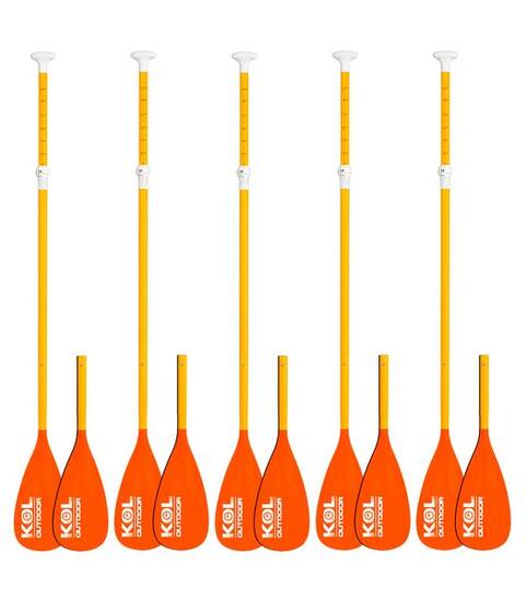 Pack 5 Pagaies SUP + Pagaie Kayak 2-en-1 Aluminium Réglables Mangue