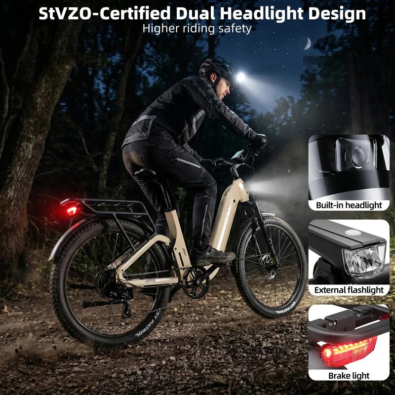 Bicicletă electrică TTGO E-SUVO 27,5", baterie 48V 15Ah, 7 viteze