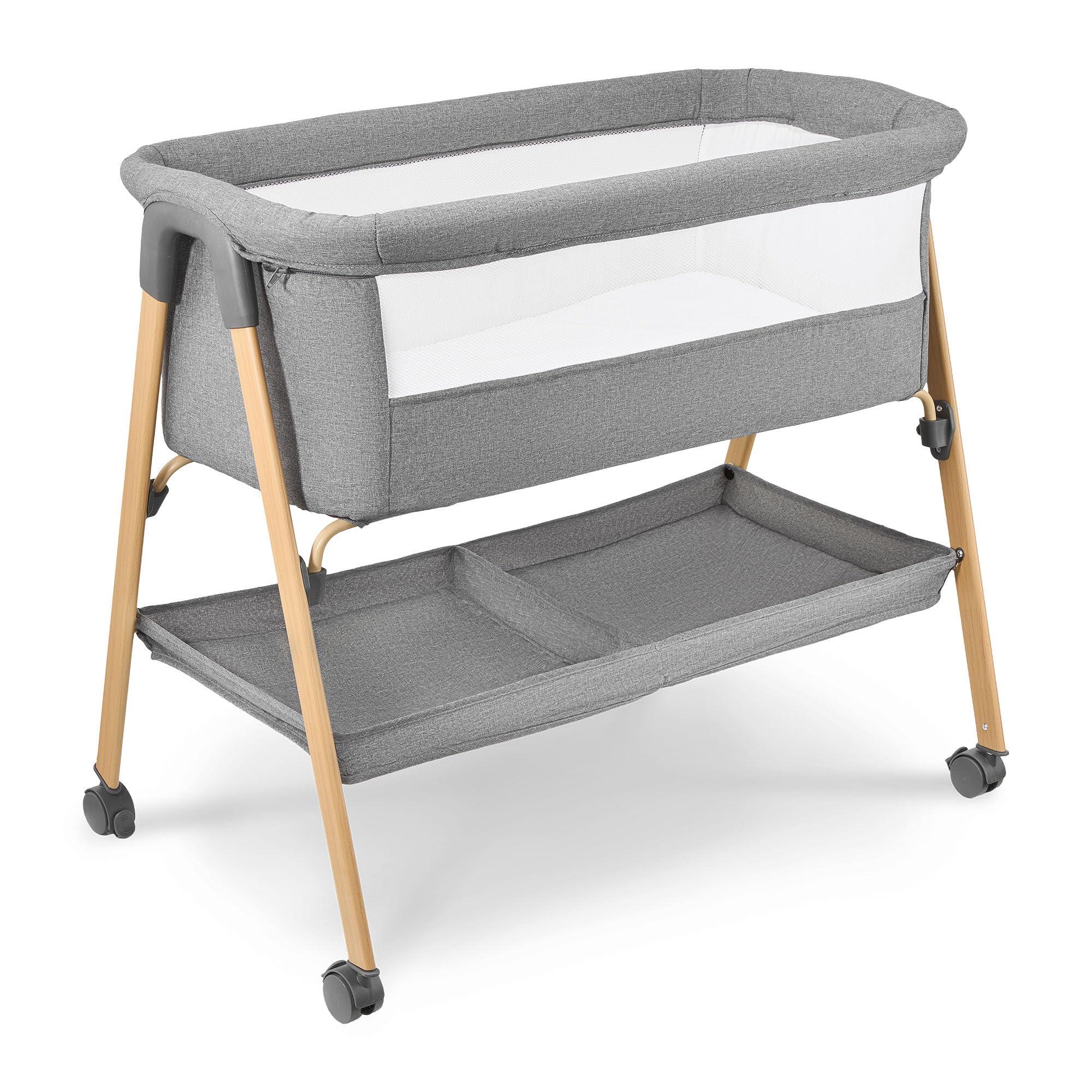 Cuna plegable - puericultura - unisex - plegable, ligera - gris 8/10