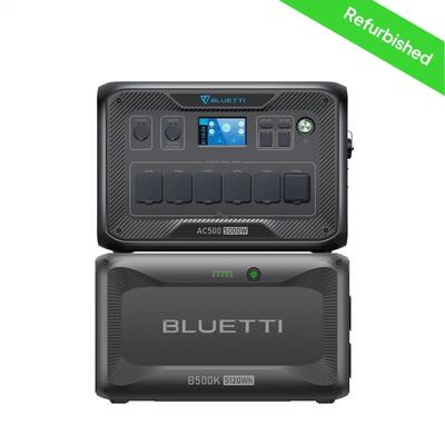 Second life bluetti ac500+b500k 5120wh-90% nieuw powerstation 3000w zonne-opslag