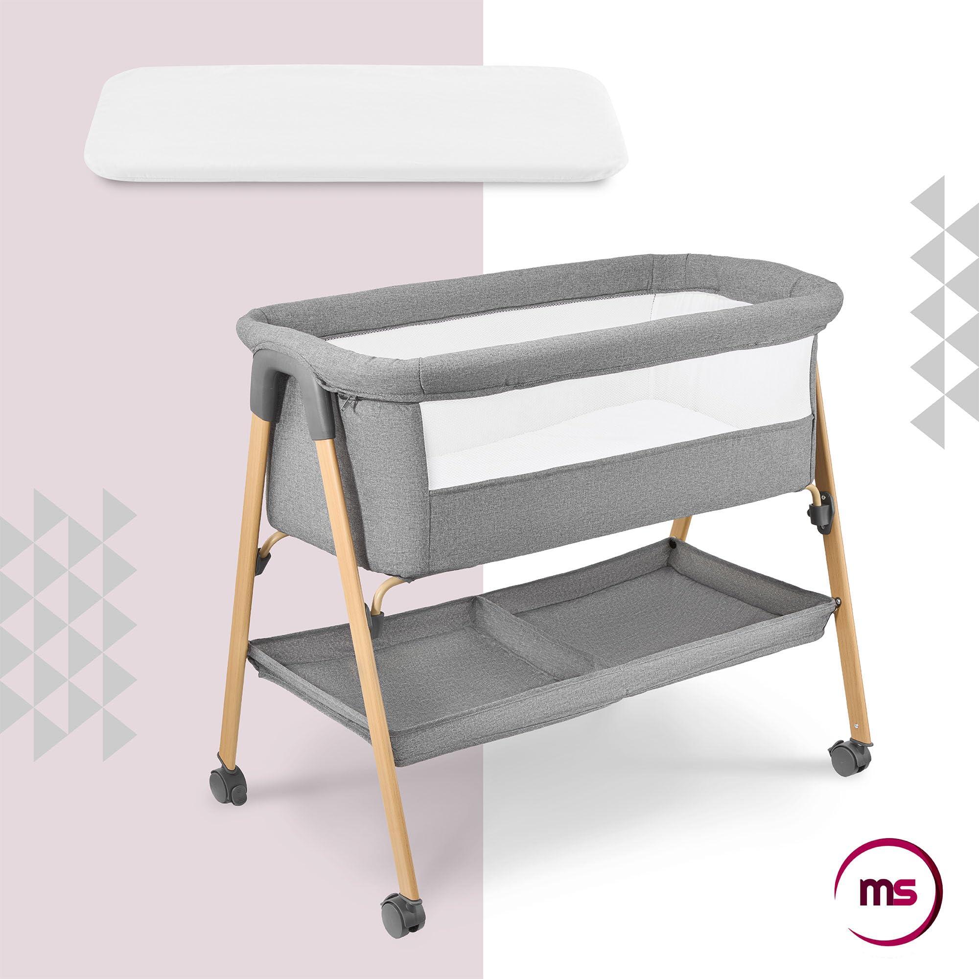 Cuna plegable - puericultura - unisex - plegable, ligera - gris 2/10