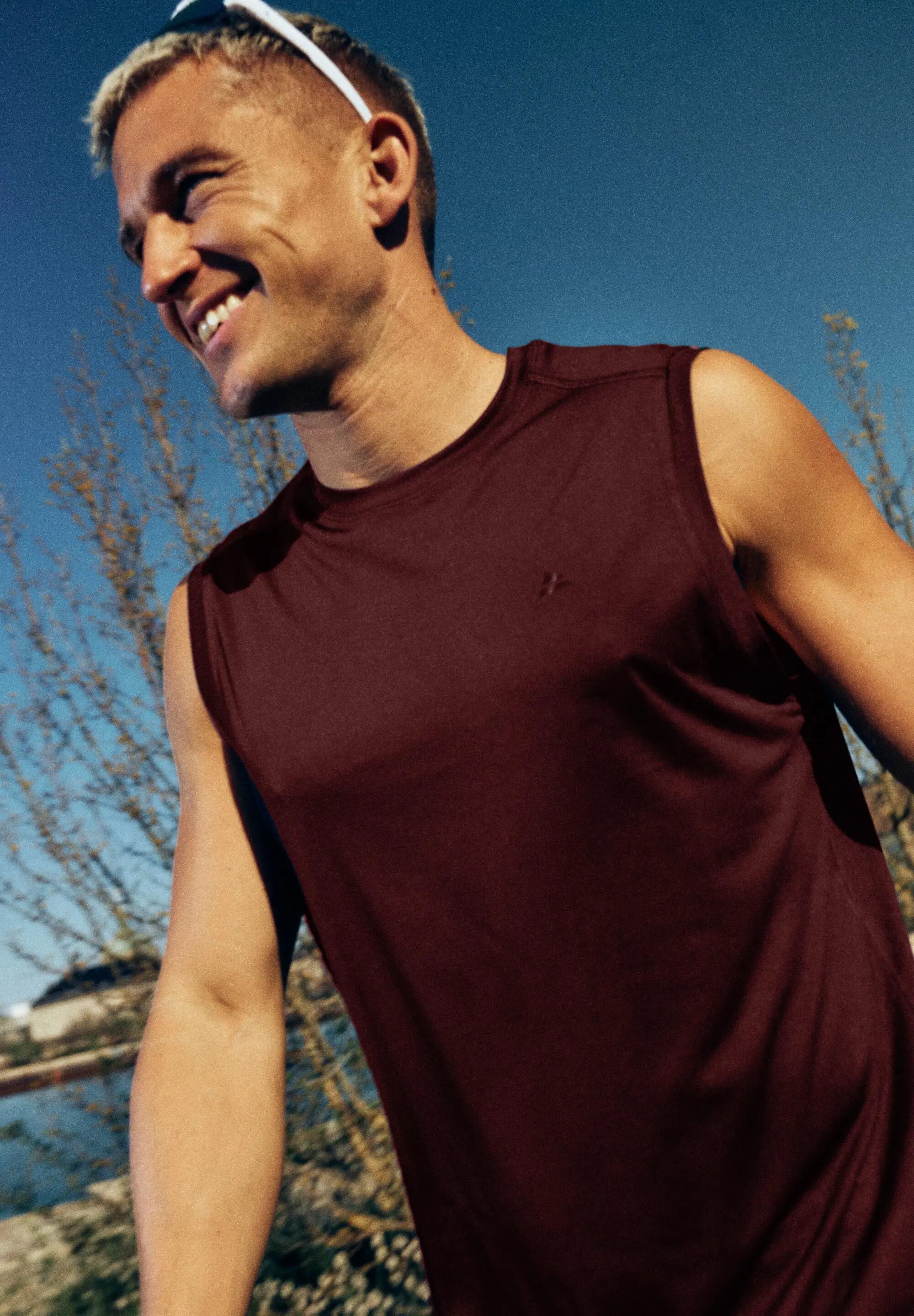 Heren lichtgewicht mesh hardloop tanktop gerecycled polyester Polygiene 5/5