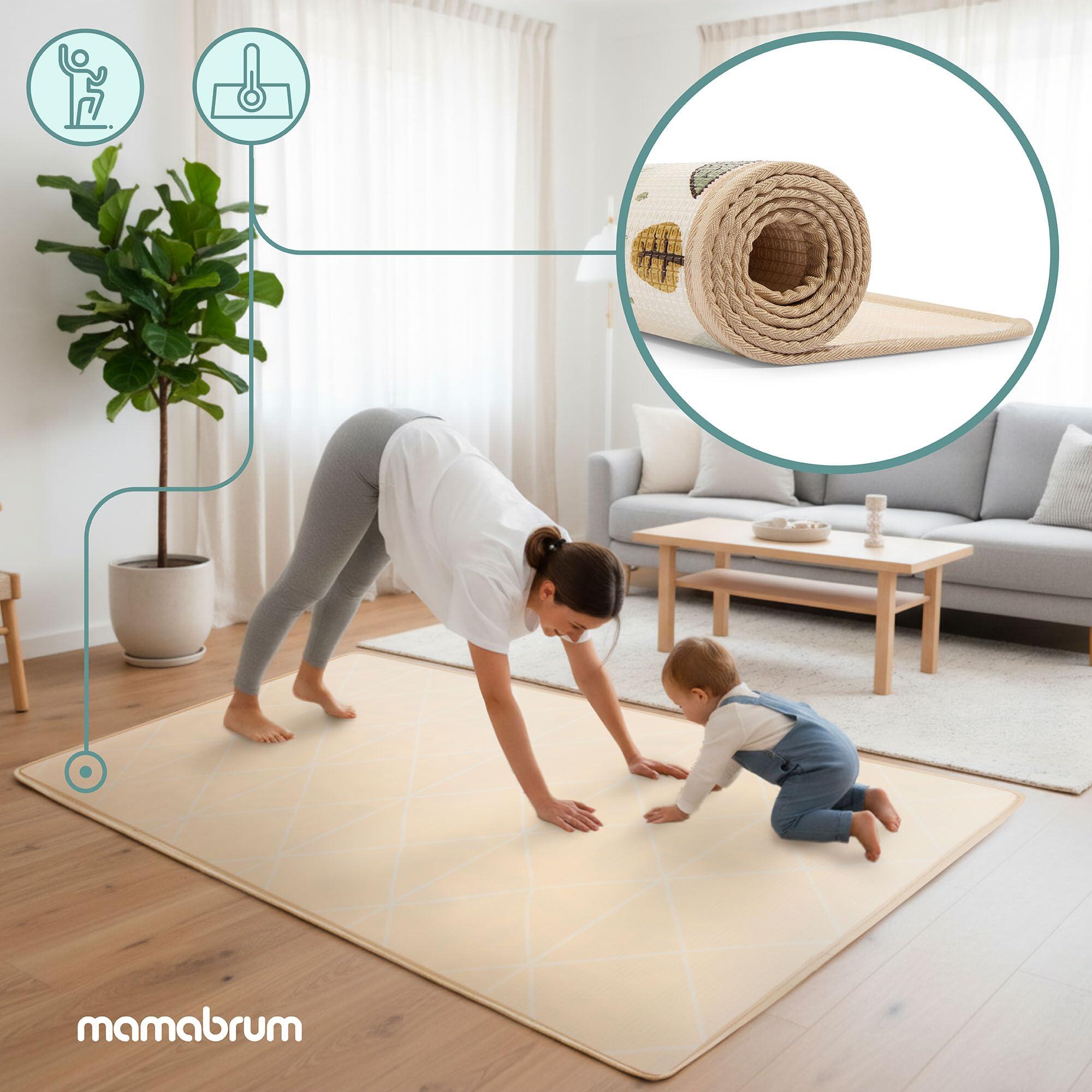 Tapis de jeu réversible - Éveil - Mixte - Mousse XPE, 180x120 cm - Beige sable 5/9