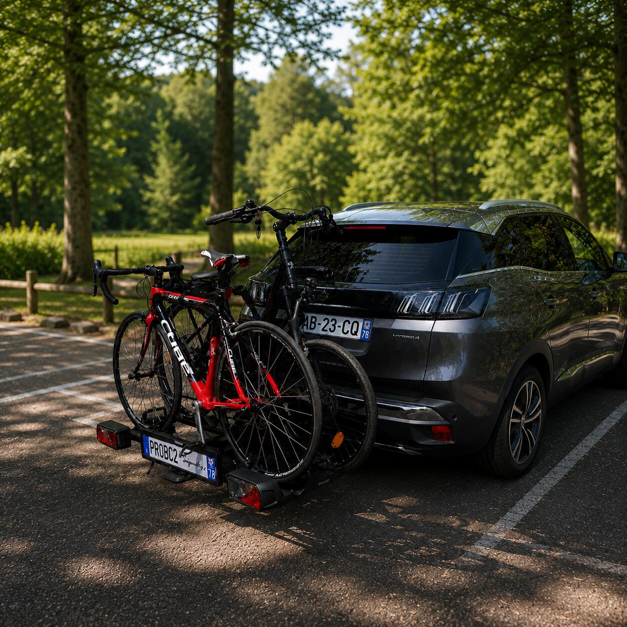 PORTE-VÉLOS 2 VÉLOS PROBC2+ SIGNATURE "BLACK EDITION" SPÉCIAL GRAND HAYON 3/8