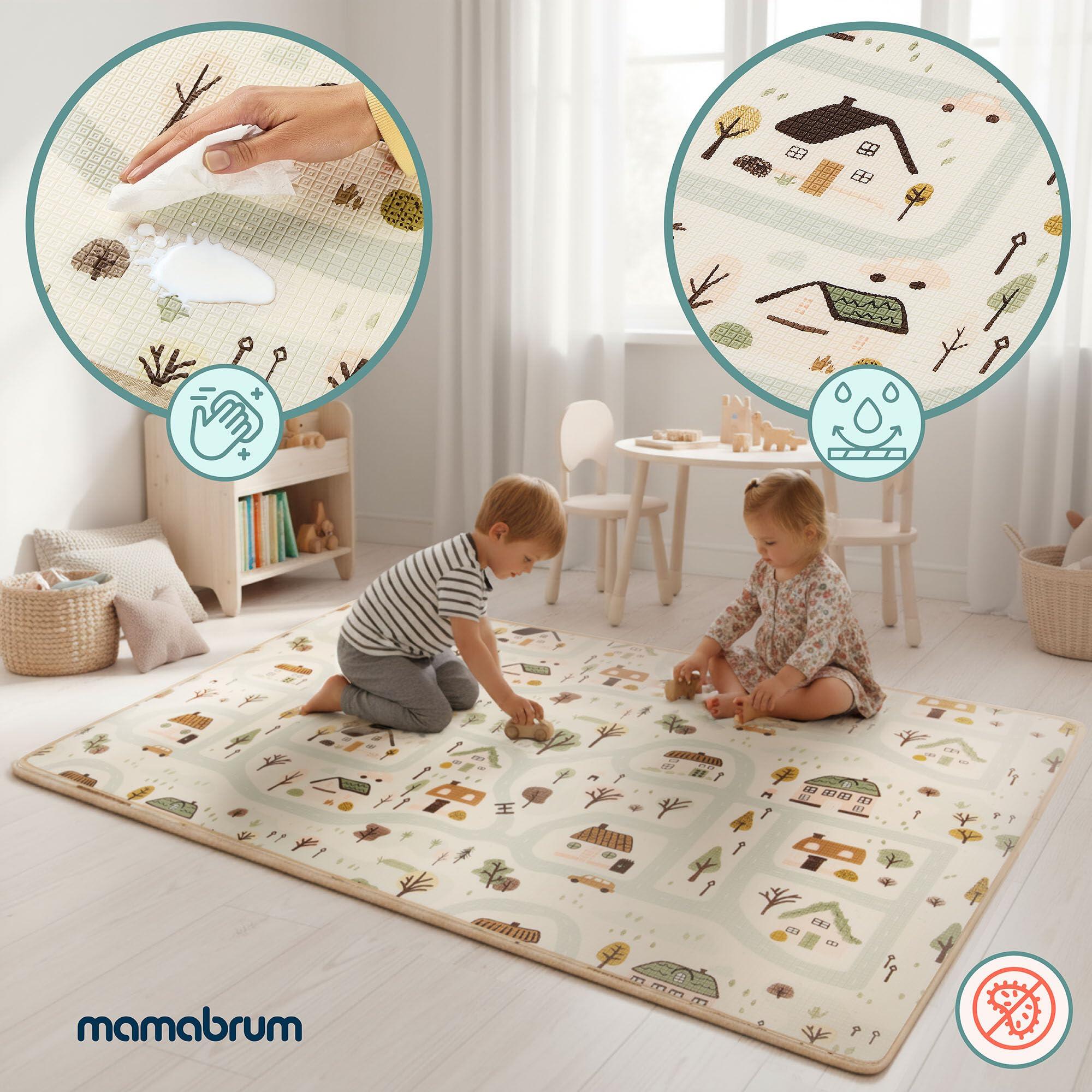 Tapis de jeu réversible - Éveil - Mixte - Mousse XPE, 180x120 cm - Beige sable 4/9