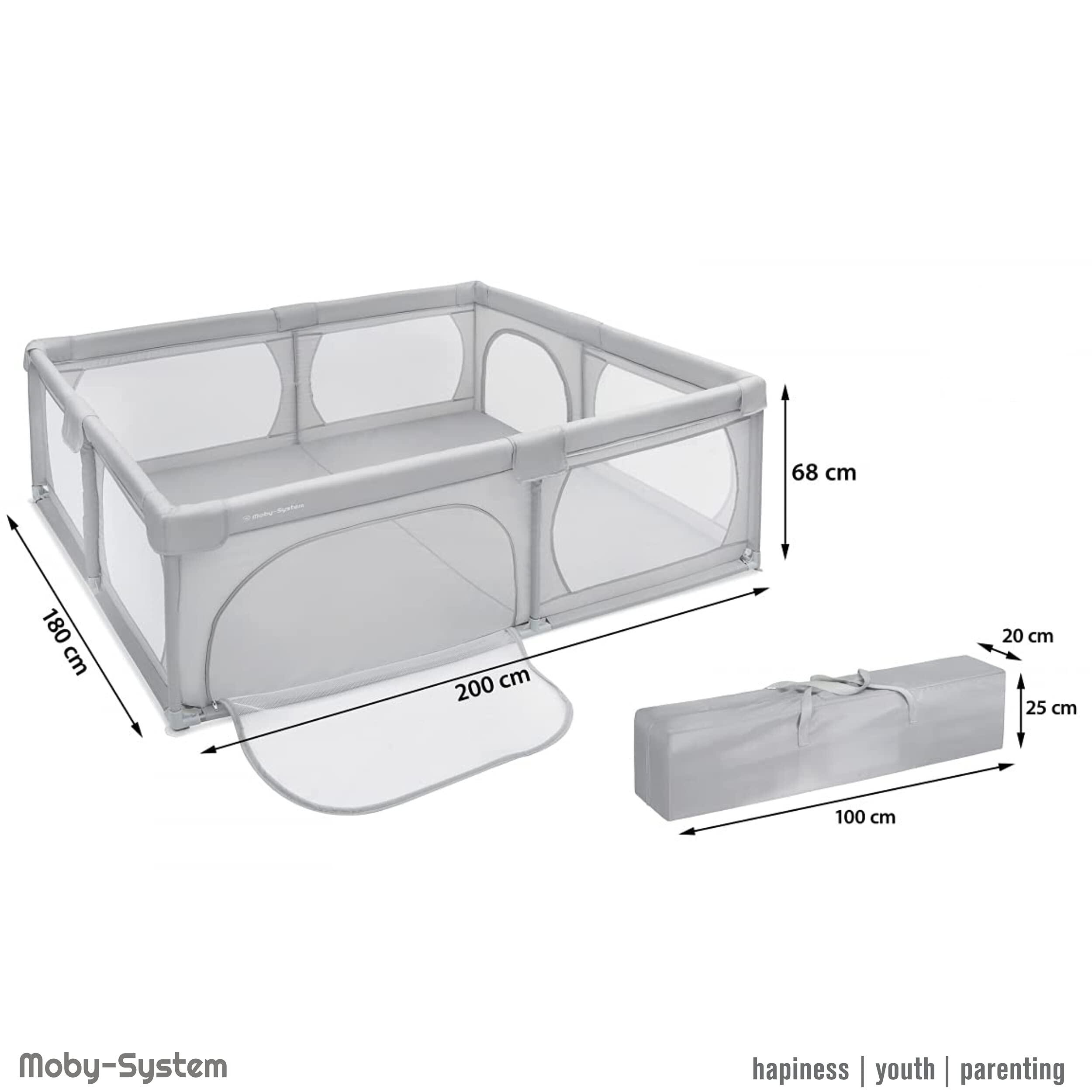 Opvouwbare speelruimte - Baby - Antislip, waterdicht, 200x180 cm - Grijs 3/10