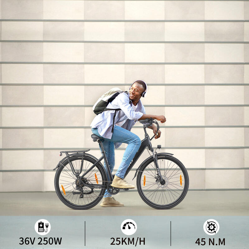Bicicletă electrică urbană TTGO HZ-28ST, 36V 20Ah, Shimano 7 viteze