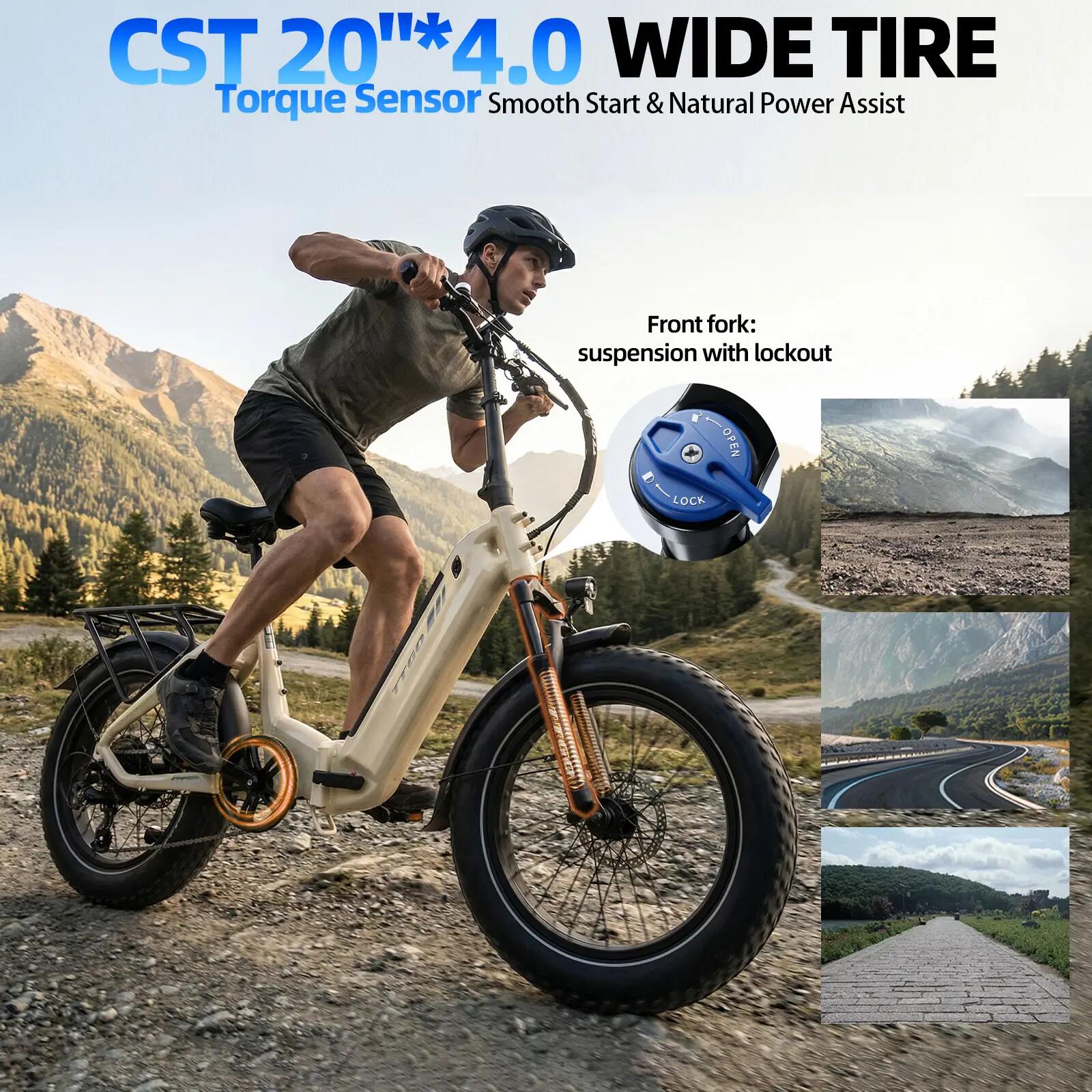 Elektrische fiets voor volwassenen TTGO F6 Boost batterij 48V18Ah motor 250W 10/15