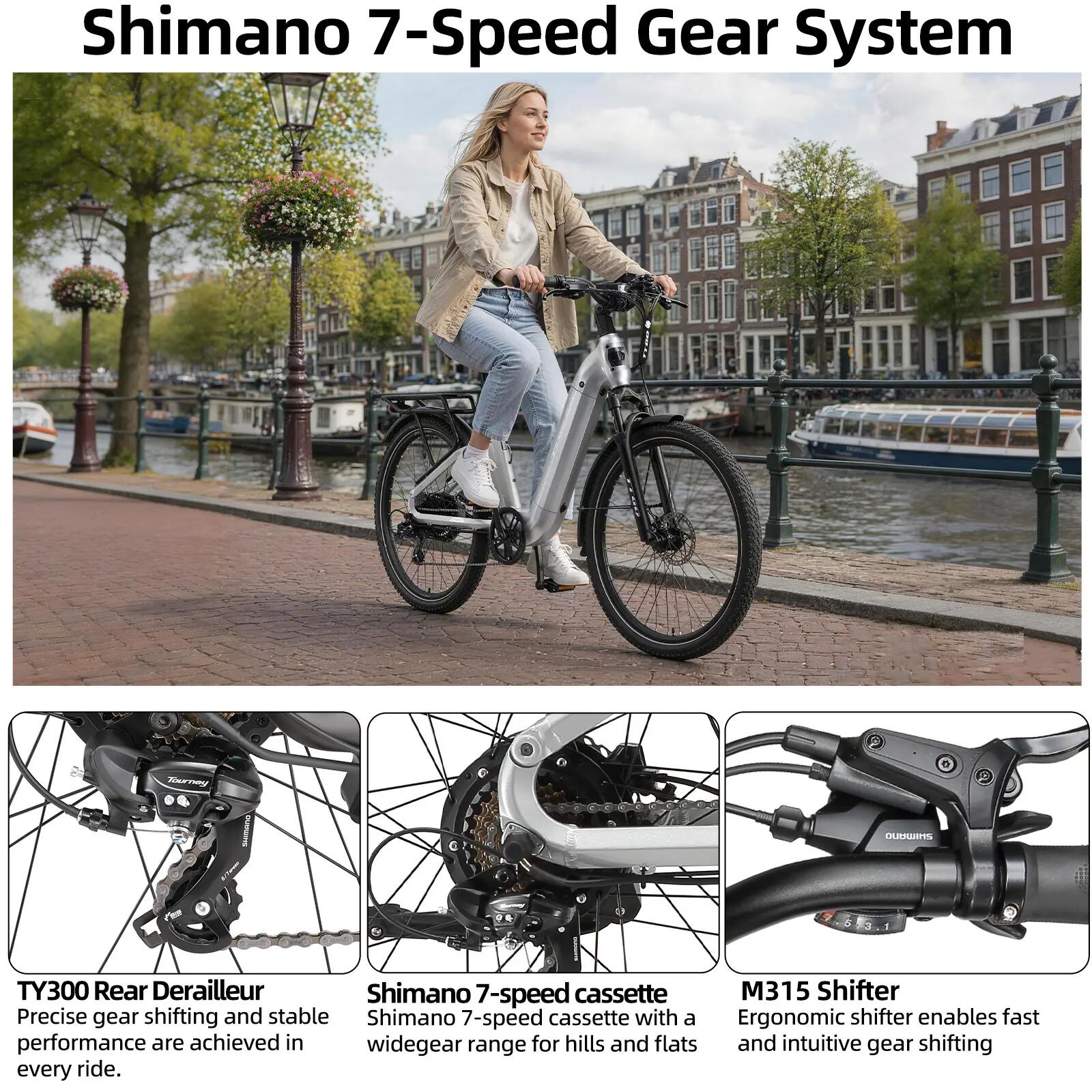 Bicicleta elétrica para adultos TTGO E-SUVO Bateria 48V15Ah 8/15