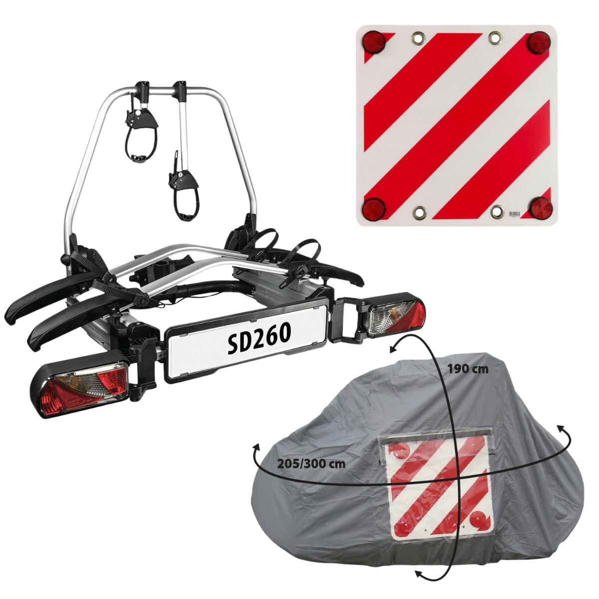 Pack ENDURO Porte Vélo Universel Plateforme + Bâche pour porte-vélo Pour 4 1/5