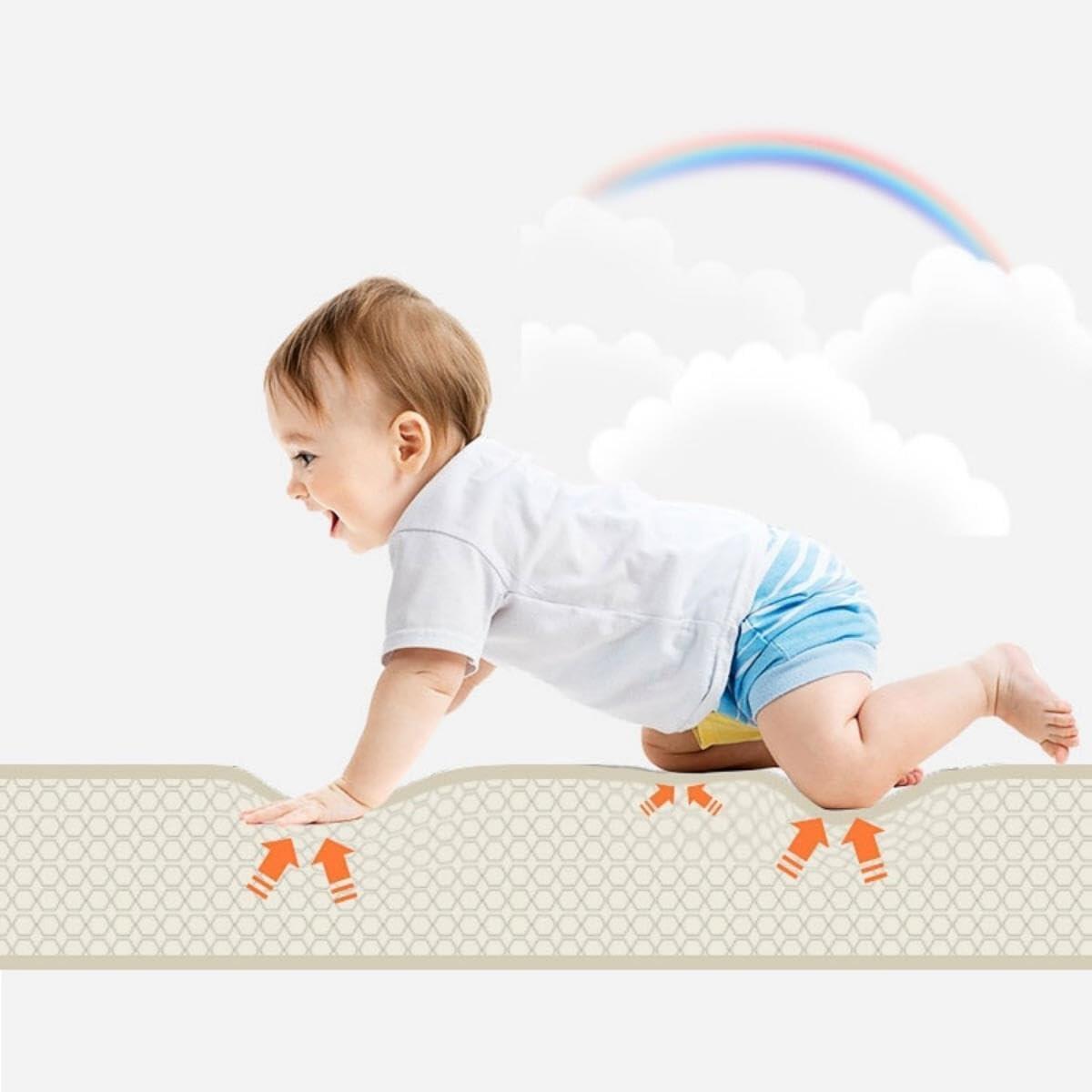 Speelkleed - Baby - Dubbelzijdig opvouwbaar van XPE-schuim - Grijs/Meerkleurig 7/10