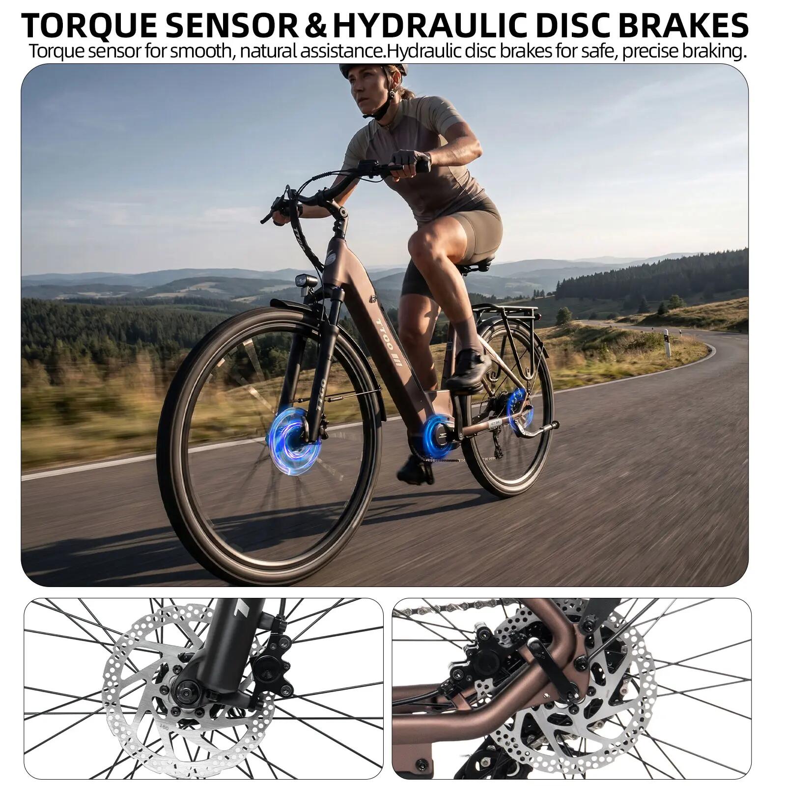 Elektrofahrrad für Erwachsene TTGO C7SE Akku 36V18Ah Reifen 28 Zoll 9/15