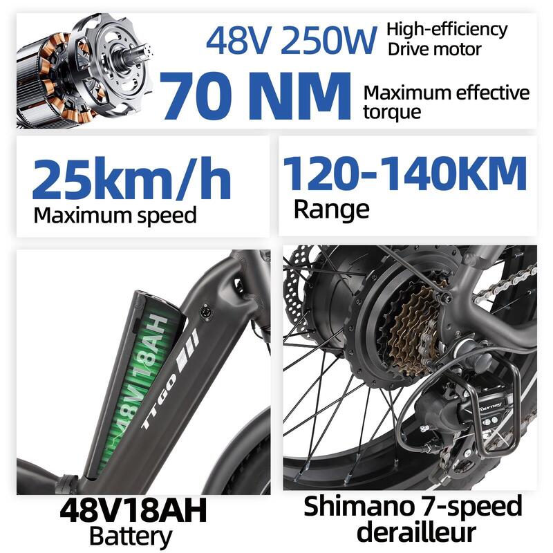 Bicicletă electrică all-terrain TTGO F6 Boost cu baterie  senzor de cuplu