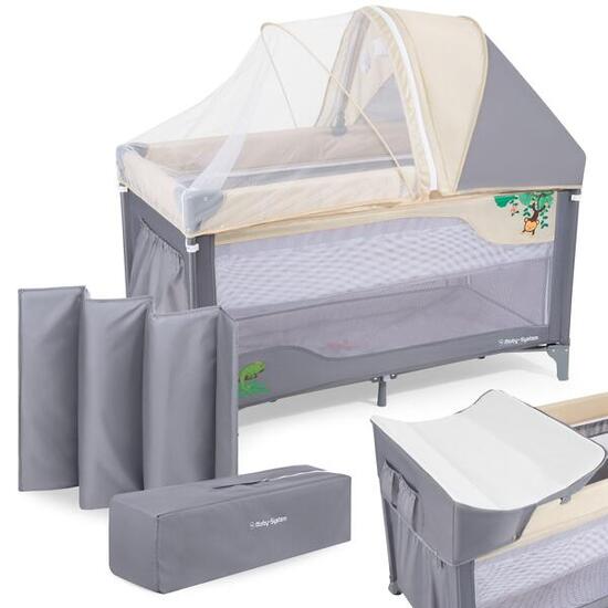 Lettino pieghevole 2 in 1 - bebè - 2 livelli fascatoio