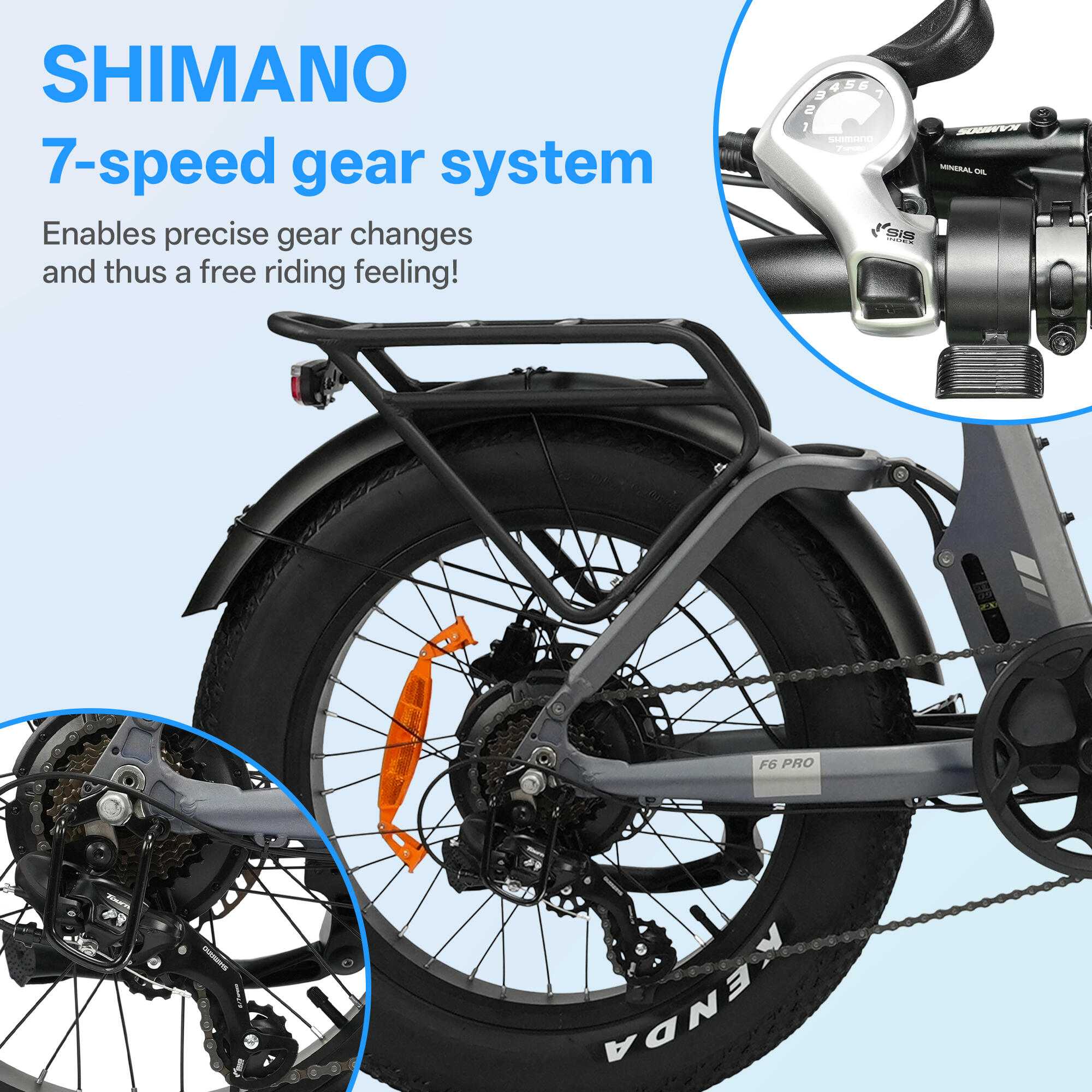 Rower elektryczny terenowy TTGO F6 PRO z silnikiem 250 W i pełnym zawieszeniem 5/7