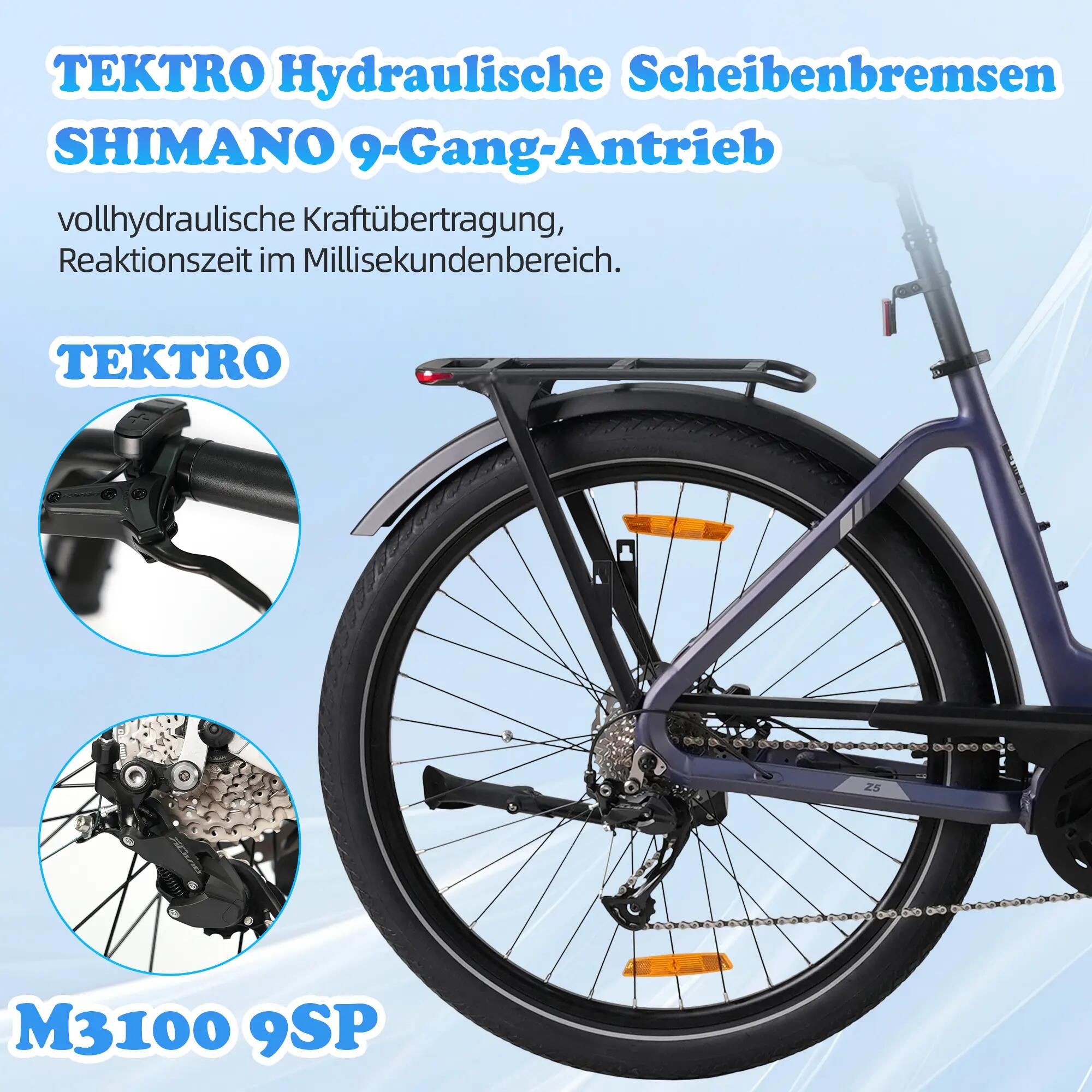 TTGO Z5 27,5-calowy rower miejski z silnikiem środkowym o mocy 250 W 5/7