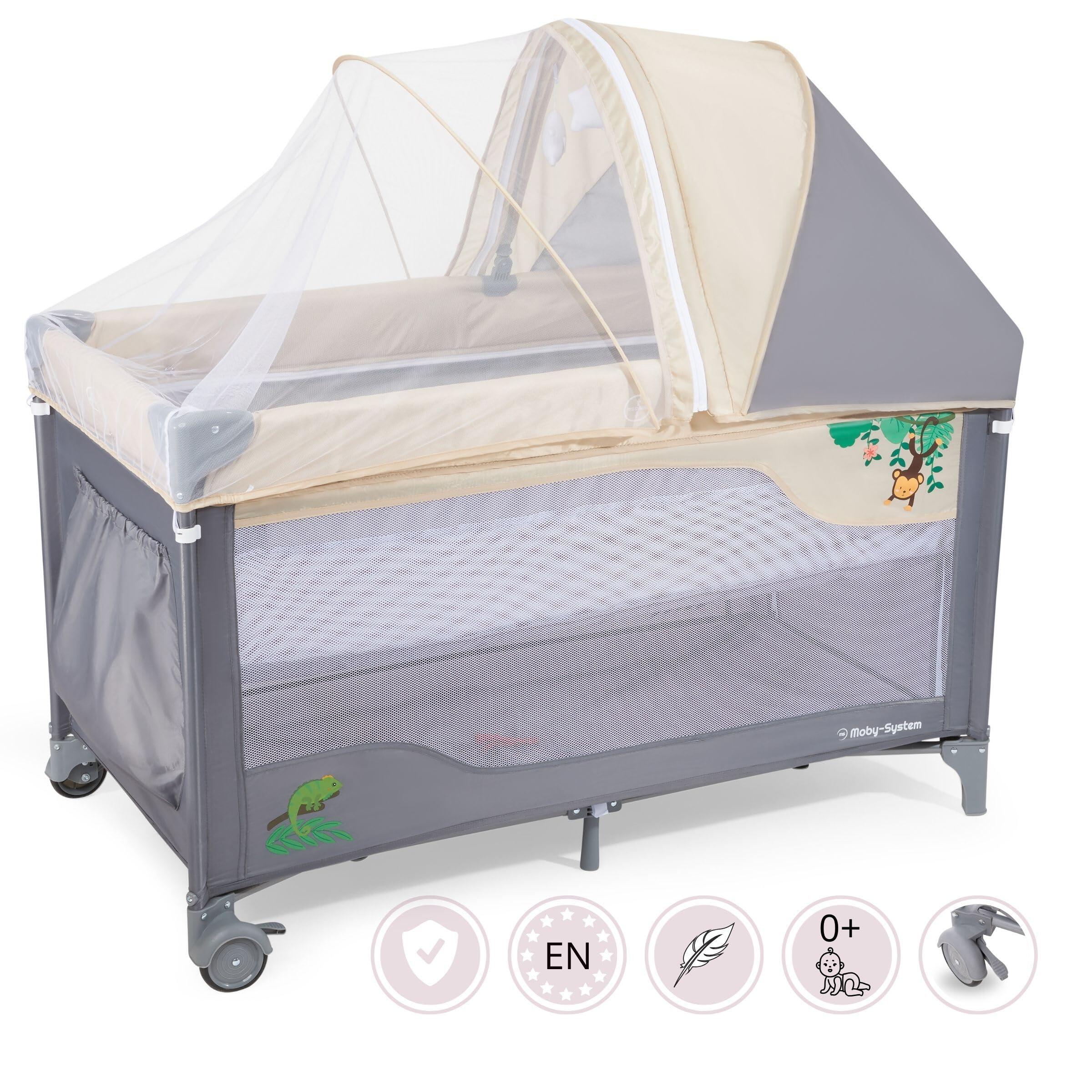 2-in-1 campingbed – baby – 2 slaaphogtes, verwisselbare verschoontafel 4/10