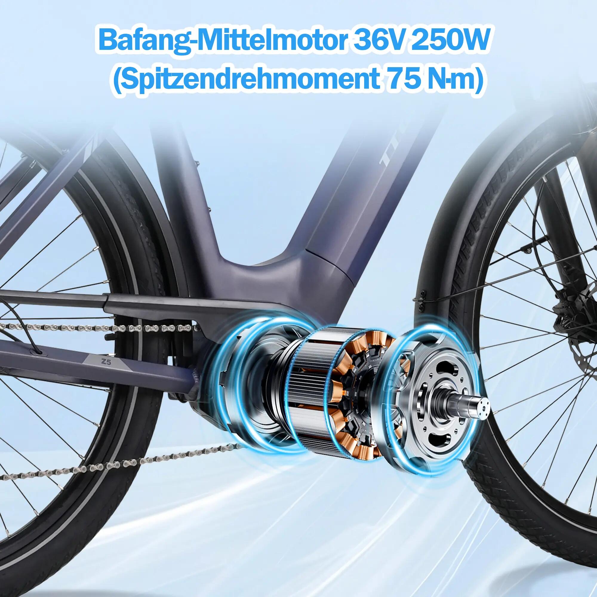 TTGO Z5 27,5-calowy rower miejski z silnikiem środkowym o mocy 250 W 4/7
