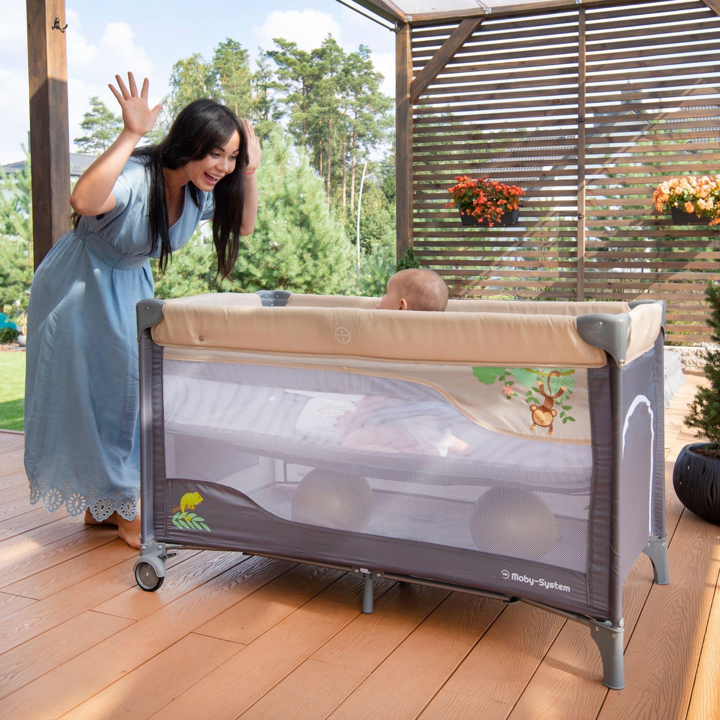 2-in-1 campingbed – baby – 2 slaaphogtes, verwisselbare verschoontafel 2/10
