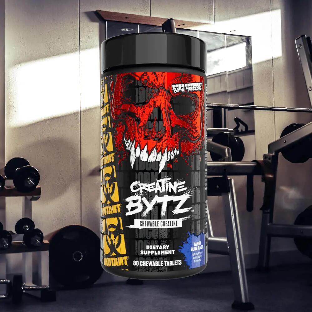 Mutant Creatine Bytz Chewables 80 Tabs Tang Blue Razz 2/3