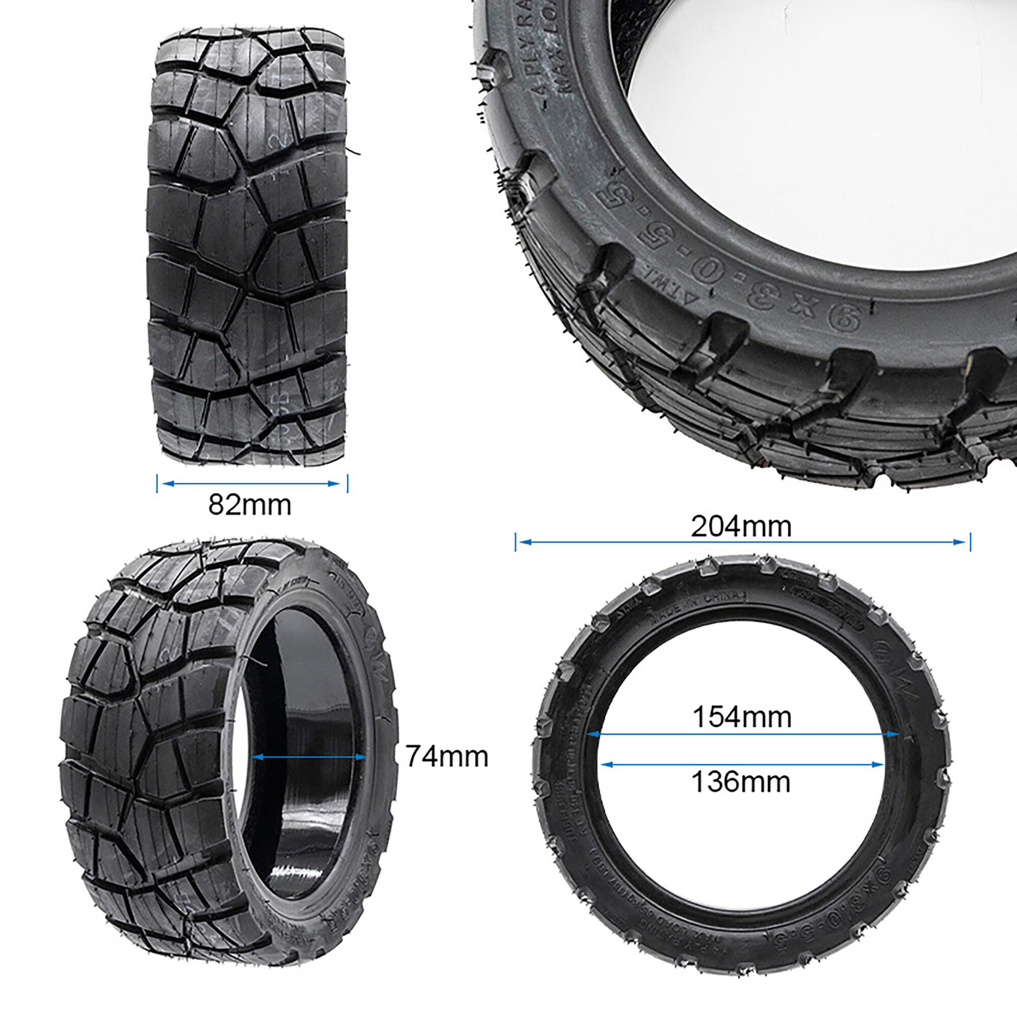 Neumático tubeless offroad 9x3-5,5 EWHEEL RHINOTRACK con gel antipinchazos 2/5