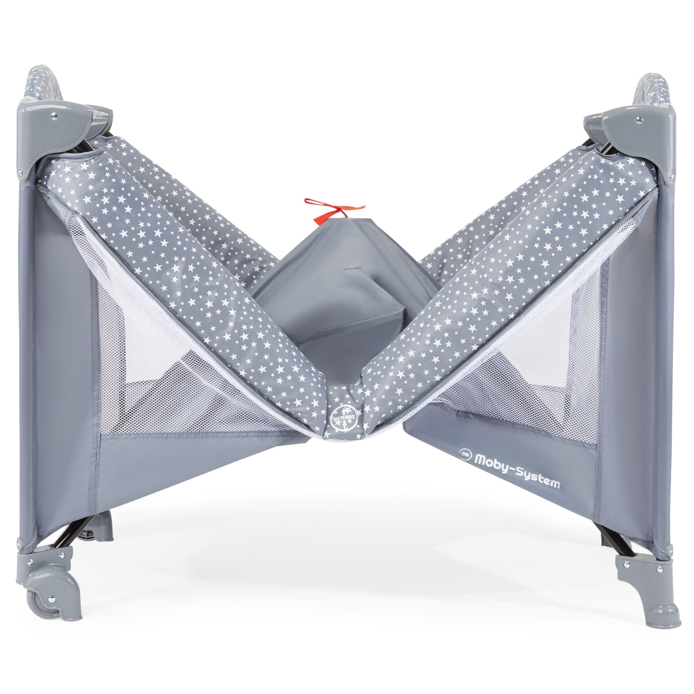 Babycampbed 2-in-1 met matras in 2 niveaus - grijs 8/10