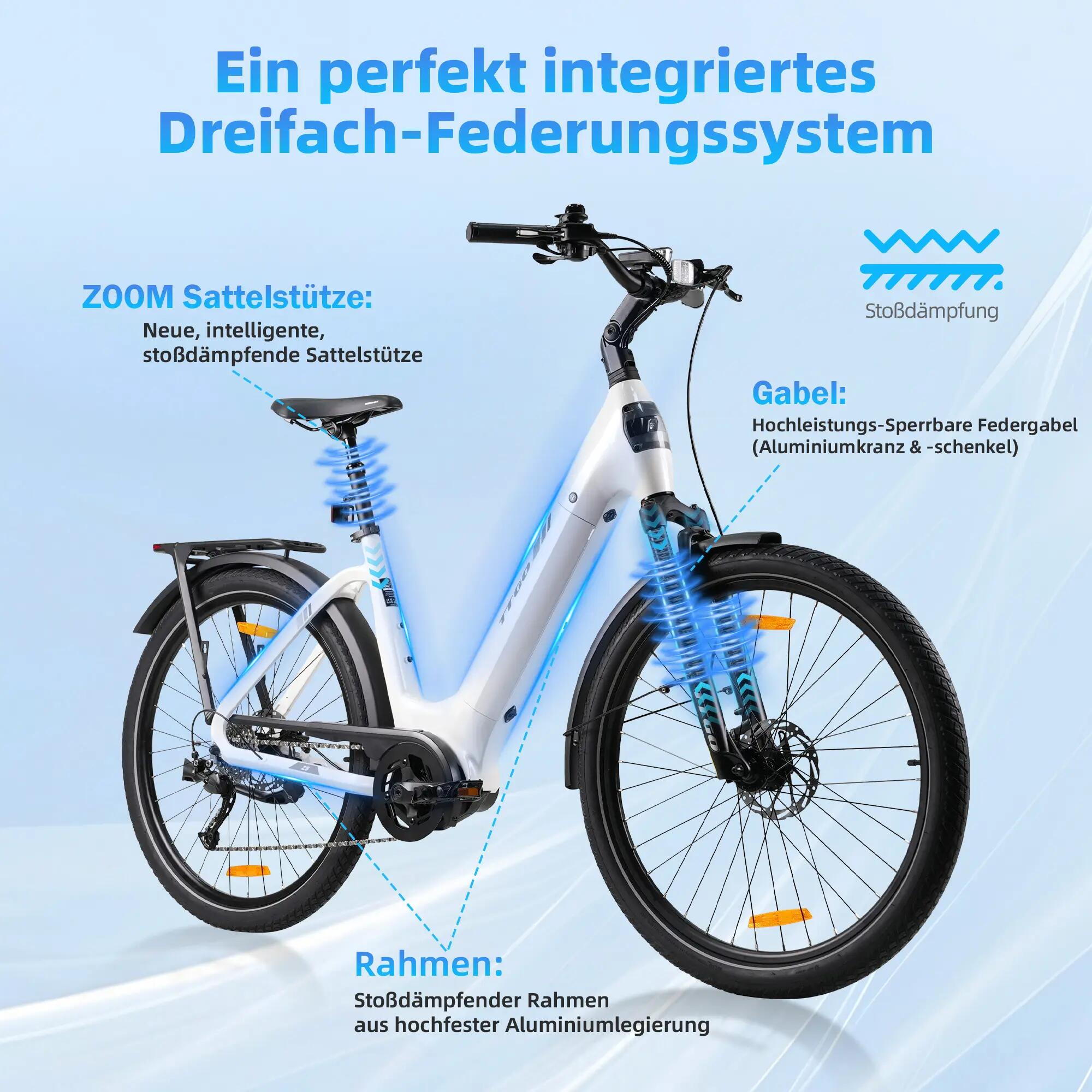 TTGO Z5 27,5-calowy rower miejski z silnikiem środkowym o mocy 250 W 6/7