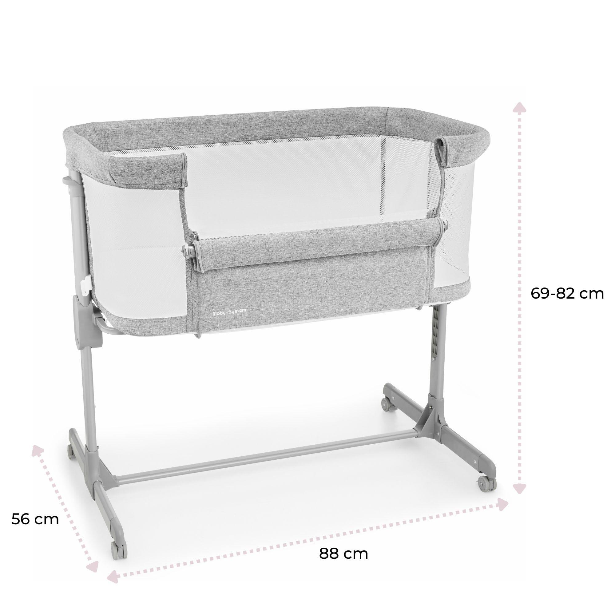 Lit parapluie bébé - cododo et voyage 3-en-1 - réglable 7 niveaux - gris 5/10